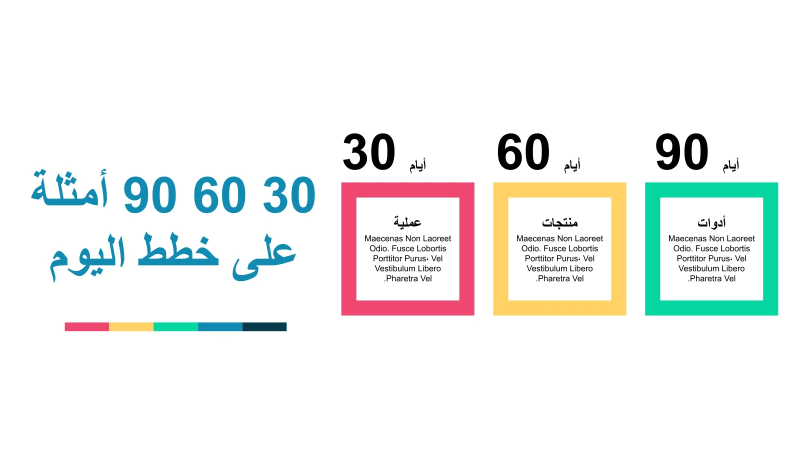 30 60 90 يوم خطط أمثلة قالب PowerPoint
