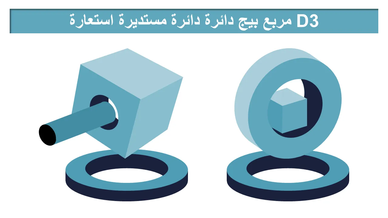 3D مربع الوتد جولة دائرة استعارة