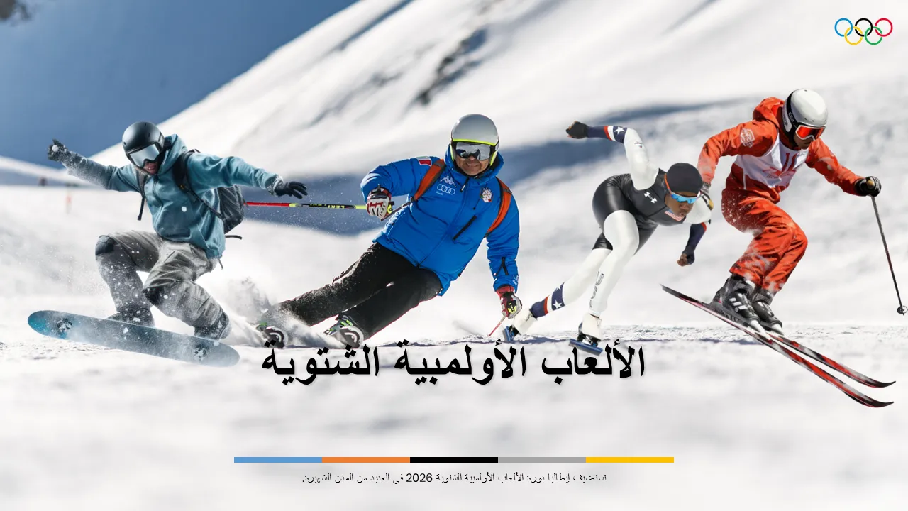 اختبار قالب PowerPoint الأولمبي