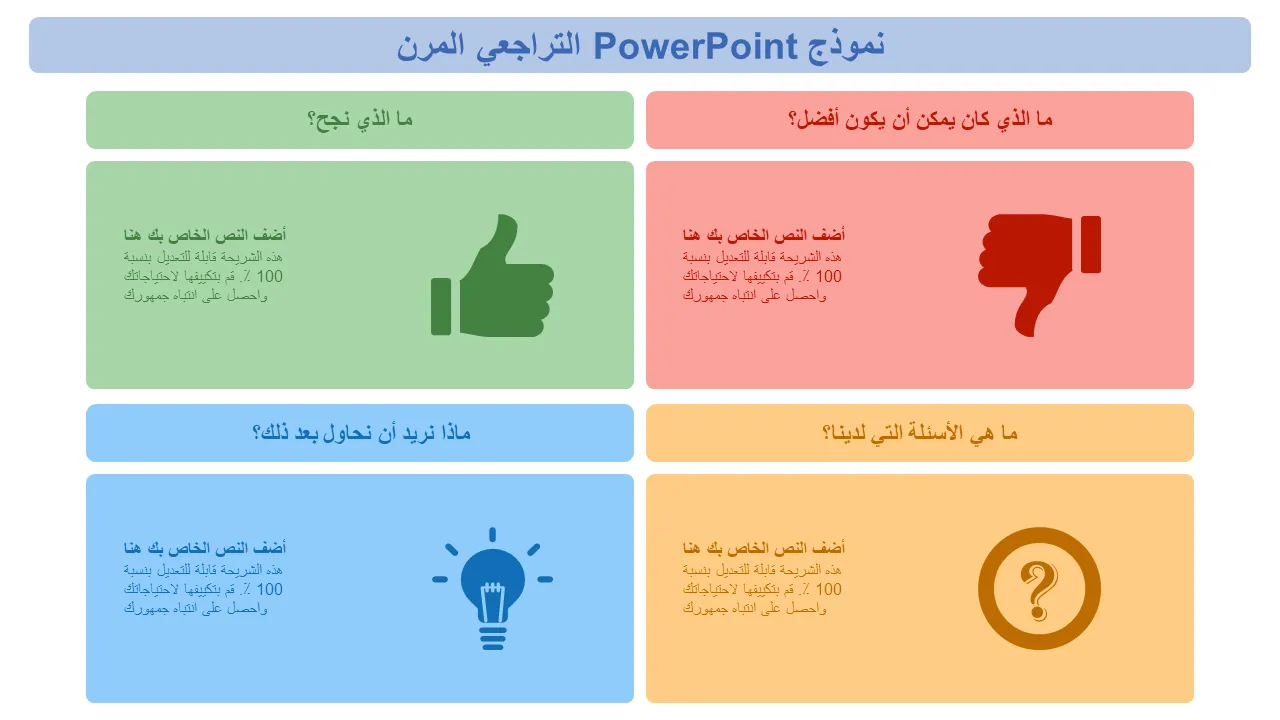 قالب باور بوينت بأثر رجعي رشيق