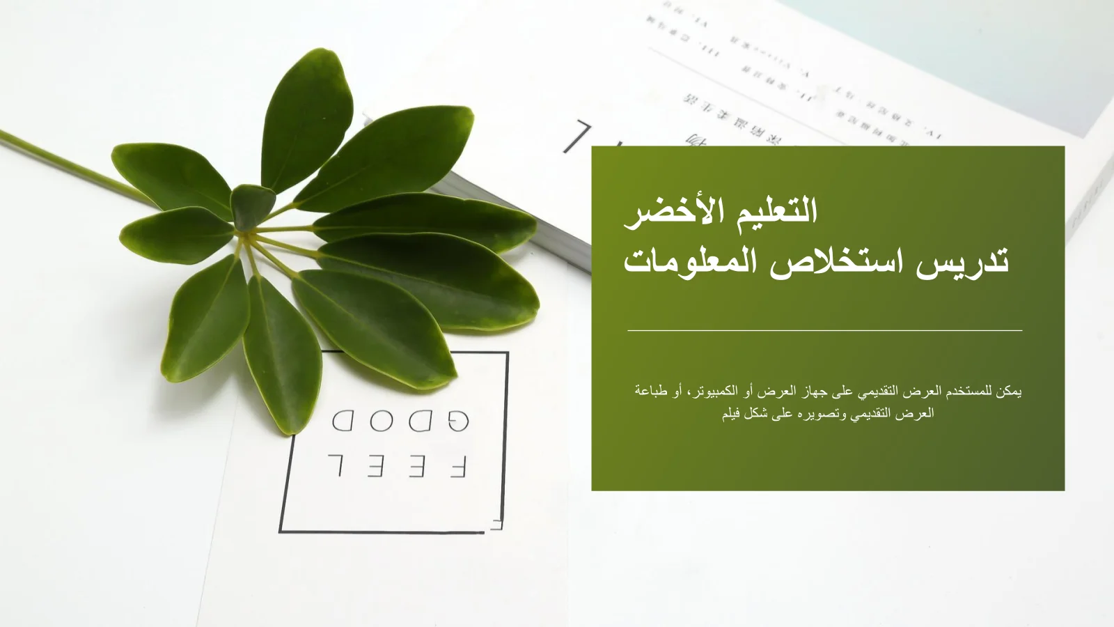 قالب عرض التعليم الأخضر الطازج